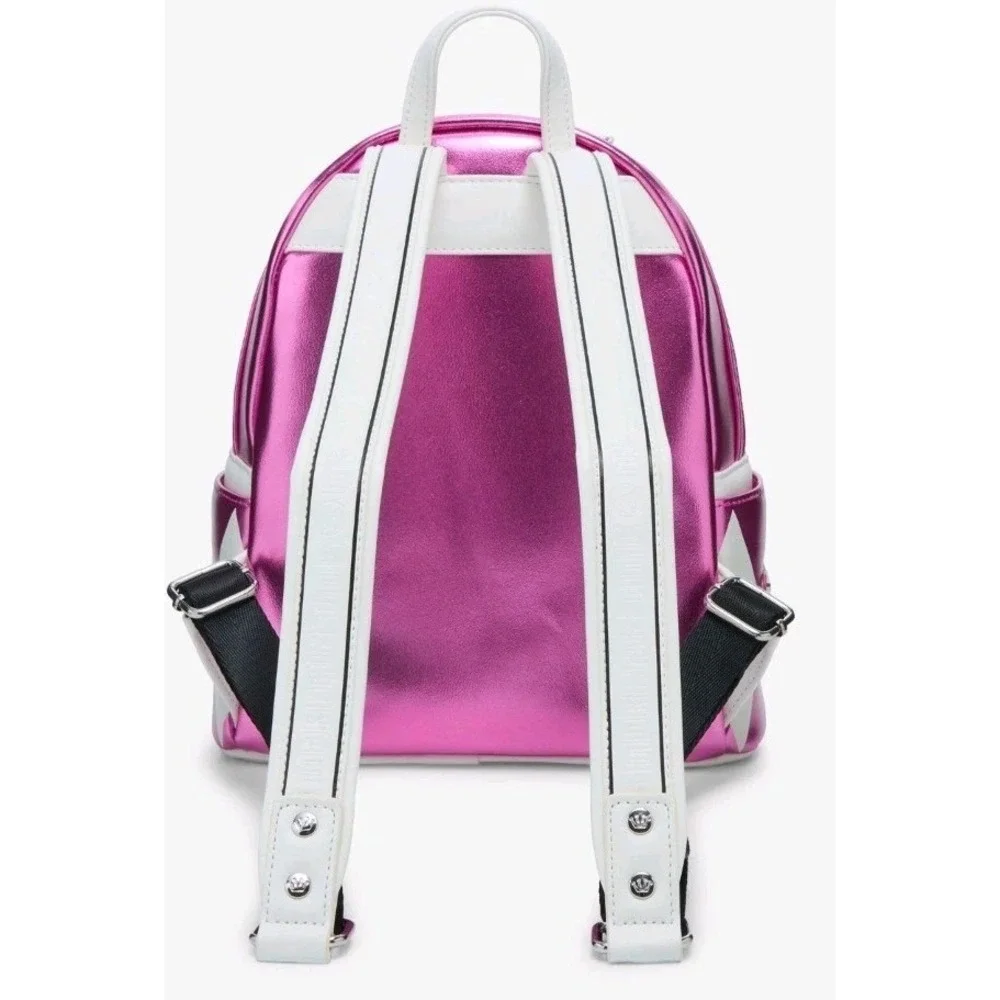 NEW Loungefly Mighty Morphin Power Rangers PINK‎ RANGER METALLIC Backpack